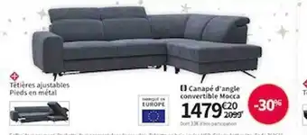Conforama Canapé d'angle convertible mocca offre