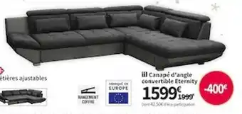 Conforama Canapé d'angle convertible eternity offre