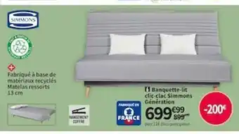 Conforama Banquette-lit clic-clac simmons génération offre