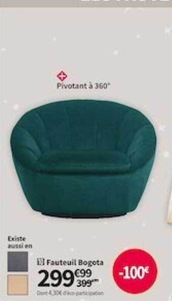 Conforama Fauteuil bogota offre