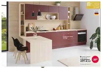 Conforama Cuisine calypso rouge rouille mystria by confo offre