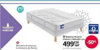 Matelas mamie chérie 2 140 x 190 cm merinos