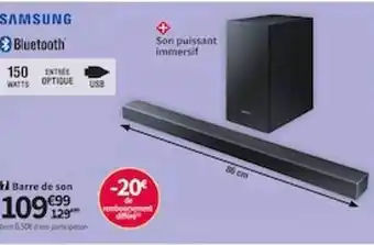 Conforama Barre de son samsung offre
