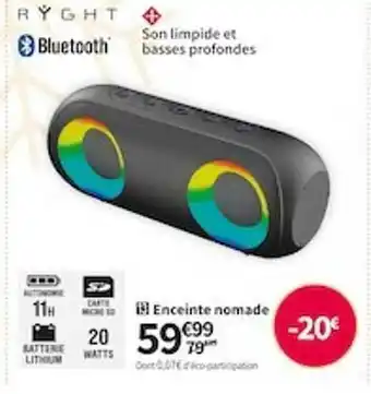 Conforama Enceinte nomade ryght offre