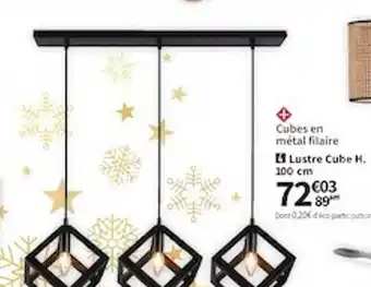 Lustre cube h.100 cm