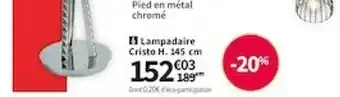 Conforama Lampadaire cristo h.145 cm offre