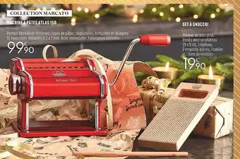 Culinarion Collection marcato machine à pâtes atlas 150 set à gnocchi offre