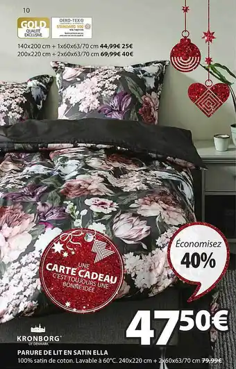 JYSK Parure de lit en satin ella kronborg offre
