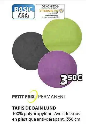 JYSK Tapis de bain lund offre