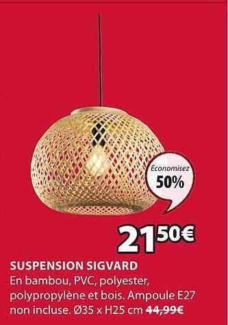 JYSK Suspension sigvard offre