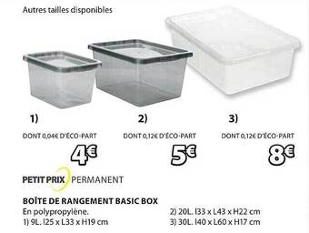JYSK Boîte de rangement basic box offre