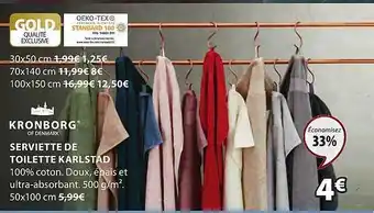 JYSK Serviette de toilette karlstad kronborg offre