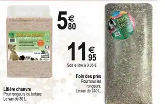 Tridôme Litière chanvre, foin des près offre