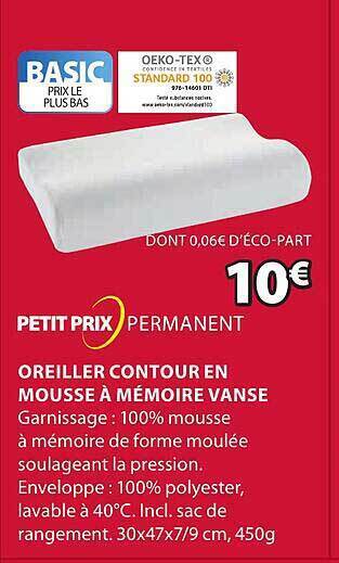 JYSK Oreiller contour en mousse à mémoire vanse offre
