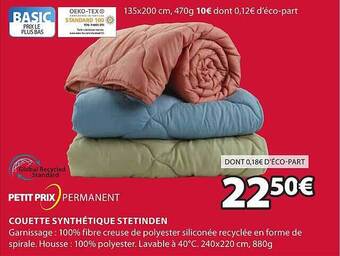 JYSK Couette synthétique stetinden offre