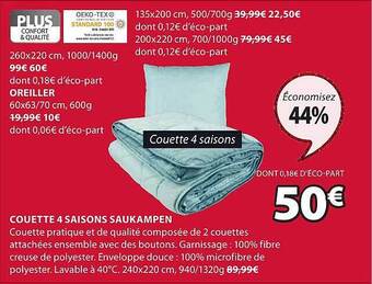 JYSK Couette 4 saisons saukampen offre
