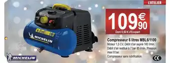 Tridôme Compresseur 6 litres mbl6-1100 michelin offre