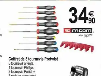 Coffret de 8 tournevis protwist facom