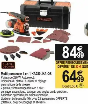 Tridôme Multi-ponceuse 4 en 1 black + decker offre