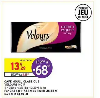 Intermarché Café moulu classique velours noir offre