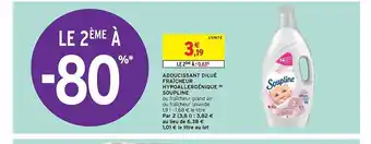 Intermarché Adoucissant dilué fraîcheur hypoallergénique soupline offre