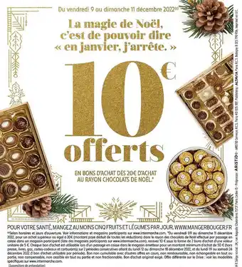 Intermarché Rayon chocolats de noël offre