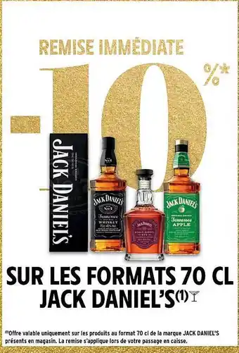 Intermarché Les formats 70 cl jack daniel's offre