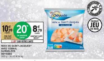 Intermarché Noix de saint-jacques avec corail surgelées odyssée offre