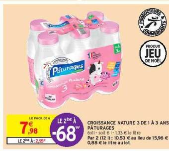 Intermarché Croissance nature 3 de 1 à 3 ans pâturages offre