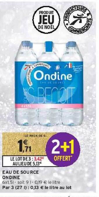 Intermarché Eau de source ondine offre