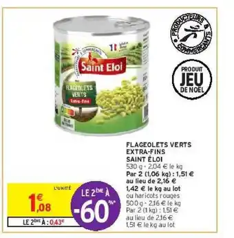 Intermarché Flageolets verts extra-fins saint éloi offre