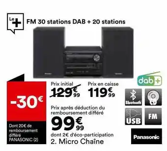 BUT Micro chaîne panasonic offre