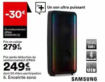 BUT Enceinte sono samsung offre