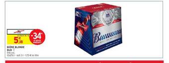 Intermarché Bière blonde bud offre
