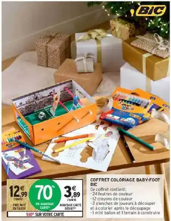 Intermarché Coffret coloriage baby-foot bic offre