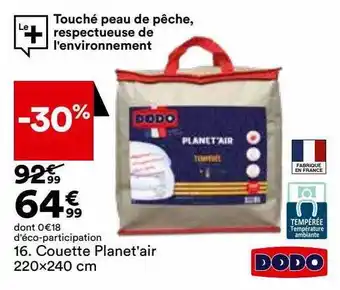 BUT Couette planet'air 220 x 240 cm dodo offre