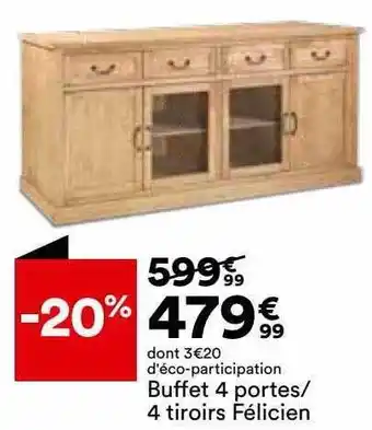 BUT Buffet 4 portes-4 tiroirs félicien offre