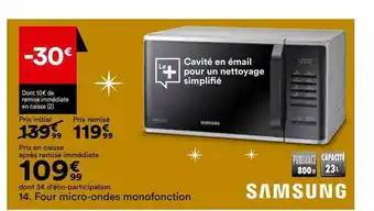 BUT Four micro-ondes monofonction samsung offre