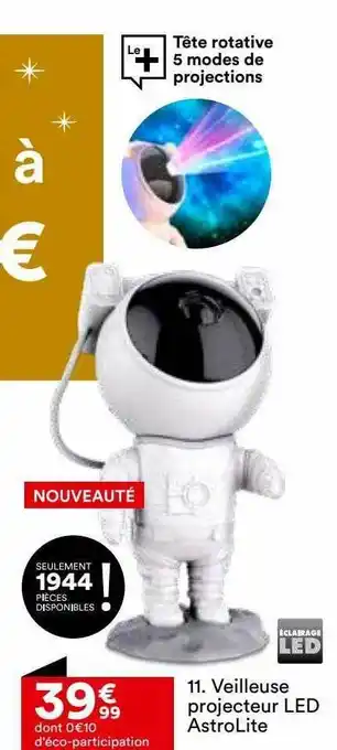 BUT Veilleuse projecteur led astrolite offre