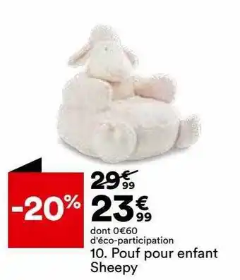 BUT Pouf pour enfant sheepy offre