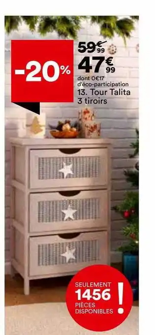 BUT Tour talita 3 tiroirs offre
