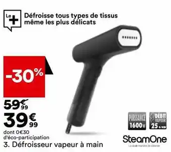 BUT Défroisseur vapeur à main steamone offre