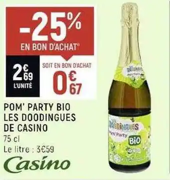 Casino Shop Pom'party bio les doodingues de casino offre