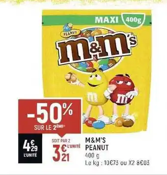 Casino Shop M&m's peanut offre