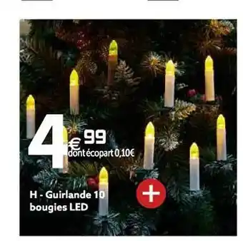 Gifi Guirlande 10 bougies led offre