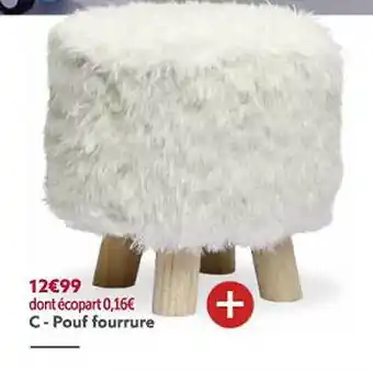 Gifi Pouf fourrure offre