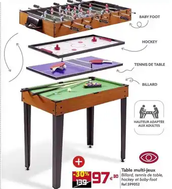 Gifi Table multi-jeux offre