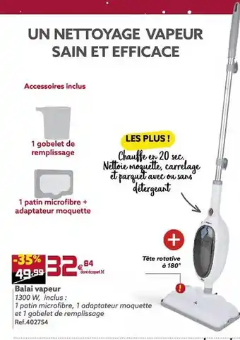 Gifi Balai vapeur offre
