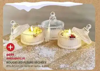Gifi Bougie led fleurs séchées offre