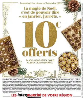 Intermarché Express Rayon chocolats de noël offre